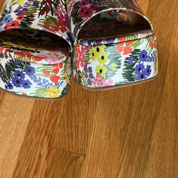 Anthropologie Vicenza Calcados Leather Floral Platform Sandals Sz 8/39 New - Picture 11 of 15